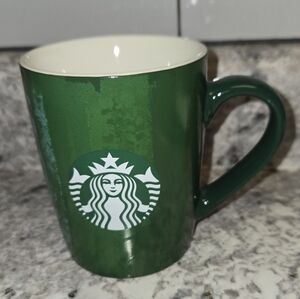 Starbucks Green Ceramic Mug Paint Splash 2021 Coffee Cup